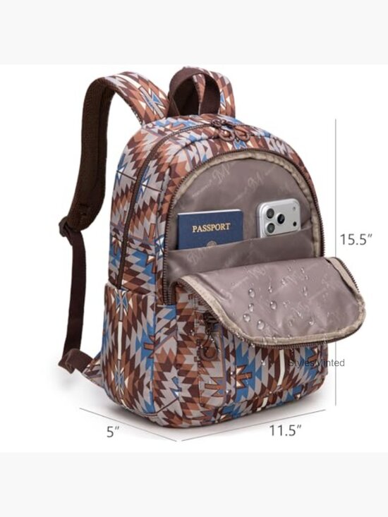 Western Aztec Backpack Purse for Women, Lightweight Casual Daypack with